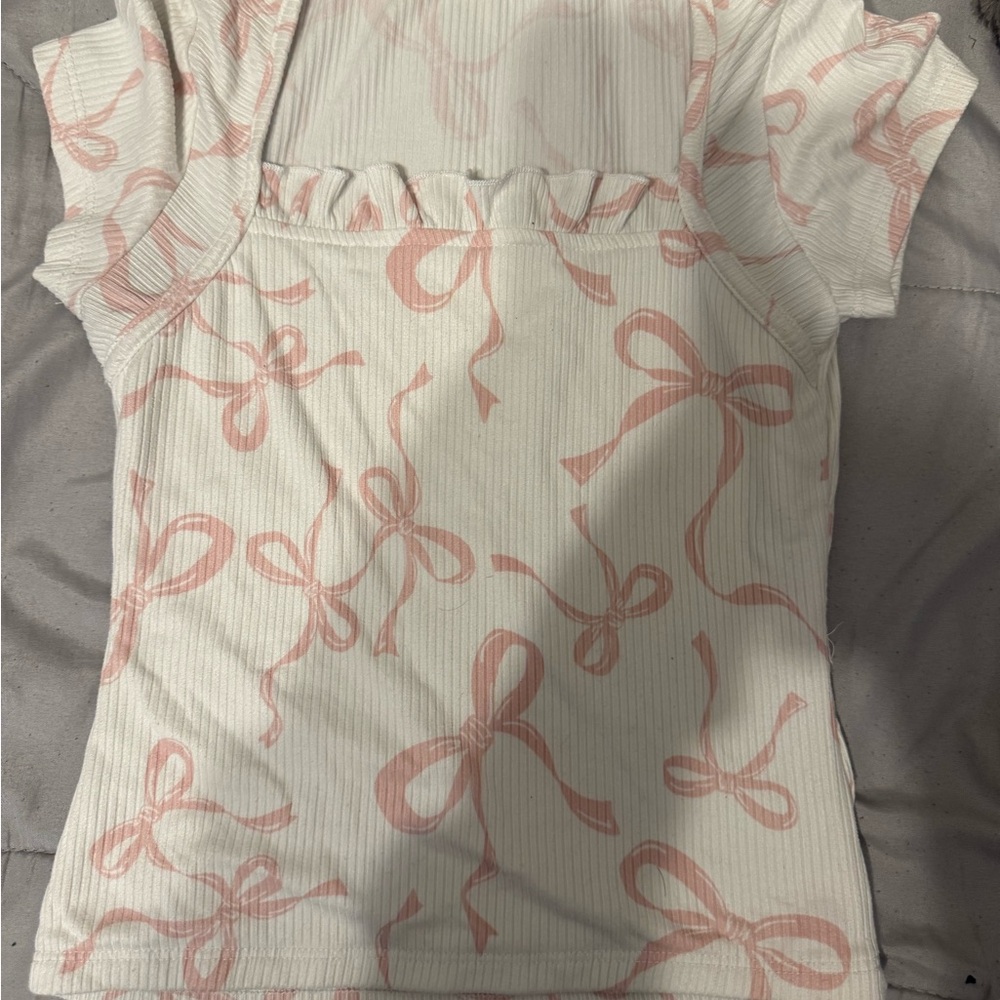 Free Kisses Striped White Top